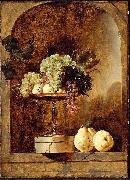 Grapes Peaches and Quinces in a Niche